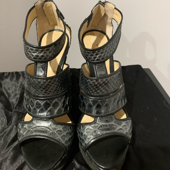 Alexandre Birman Snakeskin Platforms - Picture 2 of 7